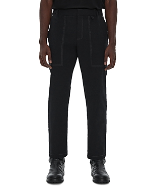 Helmut Lang Men's Contrast Stitch Cotton Pants In Black