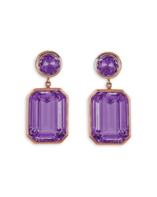 Piranesi 18K Rose Gold Pietra Amethyst Drop Earrings
