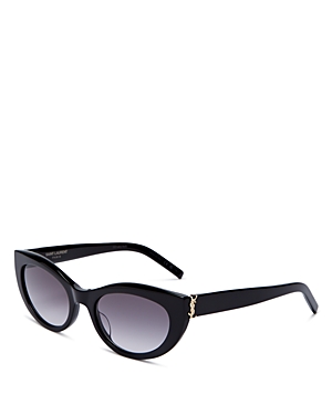 Shop Saint Laurent Monogram Hinge Acetate 54MM Cat Eye Sunglasses