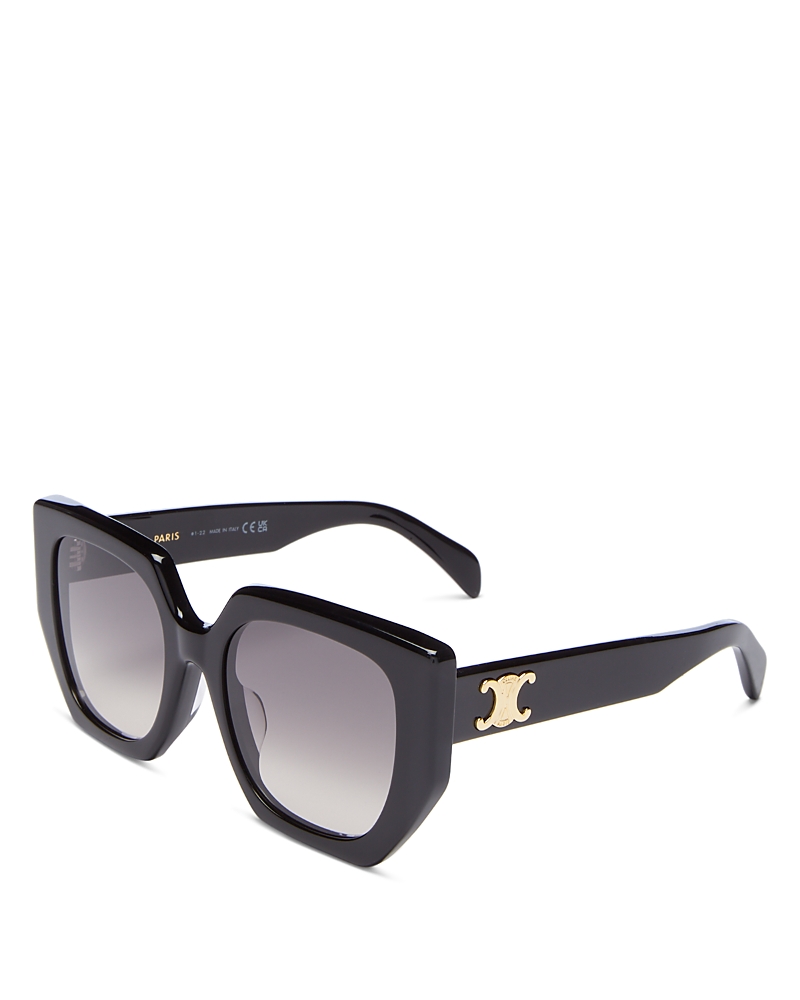 Celine Triomphe Butterfly Sunglasses, 55mm In Black/gray Gradient