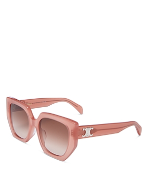 Celine Triomphe Butterfly Sunglasses, 55mm In Orange/brown Gradient