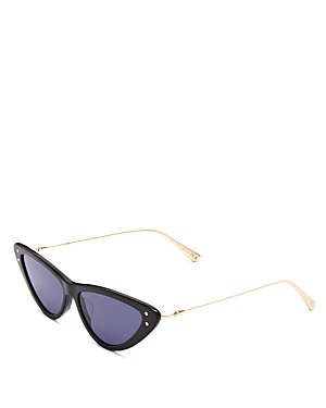 Dior B4u Cat Eye Sunglasses, 55mm In Black/blue Solid