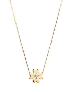 Adina Reyter 14k Yellow Gold Diamond Clover Pendant Necklace, 15-16