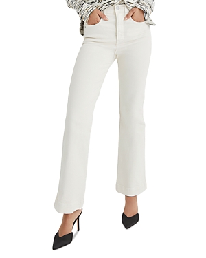 Veronica Beard Carson High Rise Ankle Flare Jeans In Ecru In Ecru