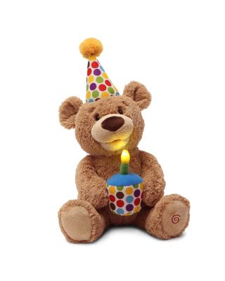 Happy Birthday Animated Bear Singing Light Up Plush Stuffed Animal, 10&amp;quot;- Ages 3+