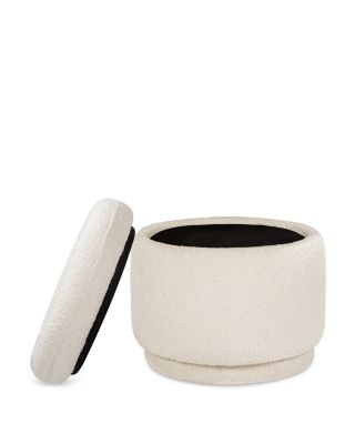Enoki Boucl&eacute; Storage Ottoman