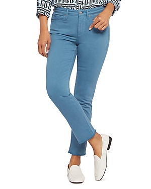 Nydj Women's Sheri Ankle Frayed-hem Medium-rinse Jeans In Arist Blue