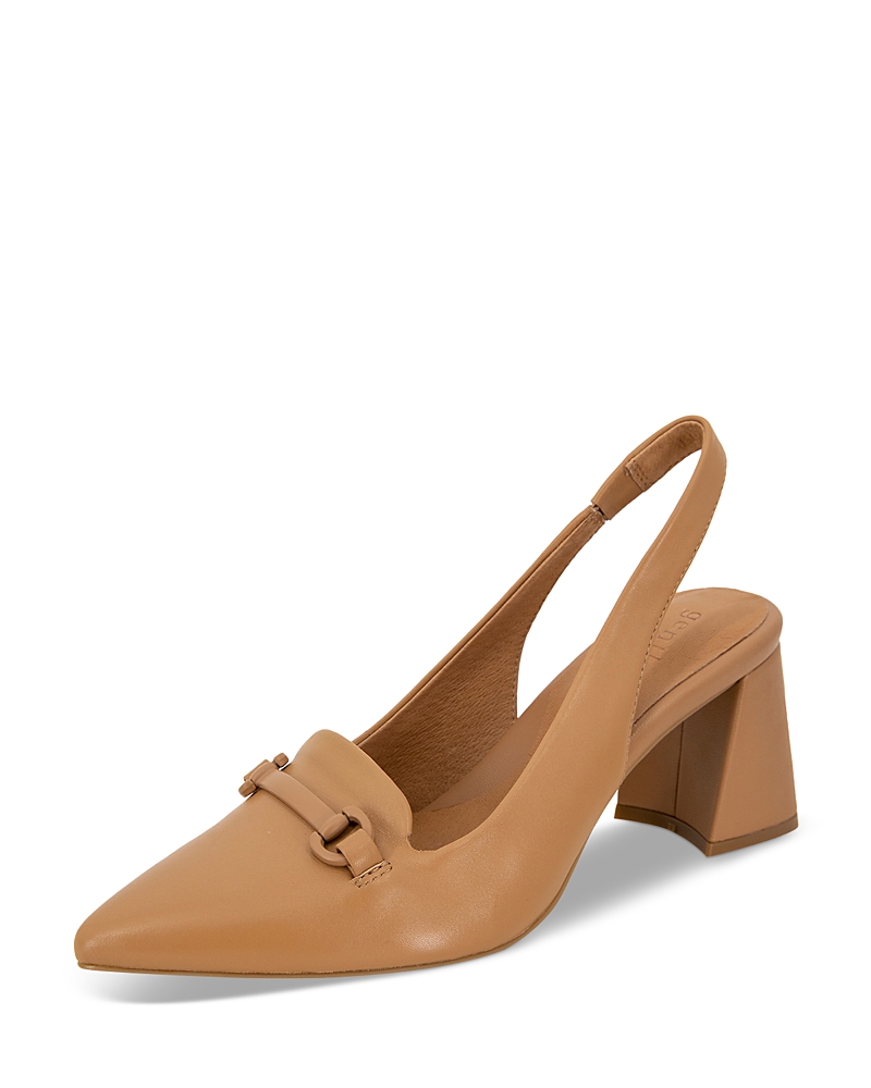 Gentle Souls By Kenneth Cole Dionne Block Heel Slingback Pump In Camel