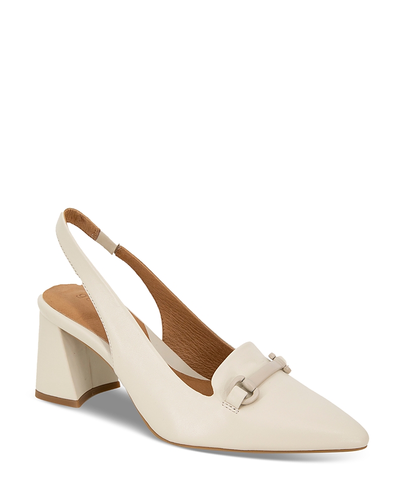 Gentle Souls By Kenneth Cole Dionne Block Heel Slingback Pump In Stone