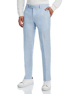 Robert Graham Delave Linen Slim Fit Suit Trousers In Light Blue
