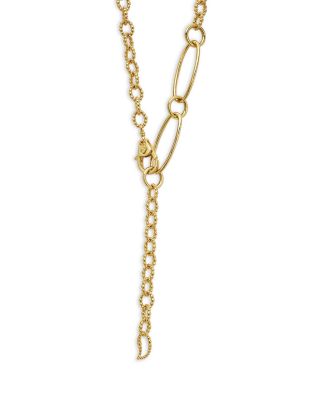 18K Yellow Gold Signature Caviar Oval Link Chain Necklace, 34"