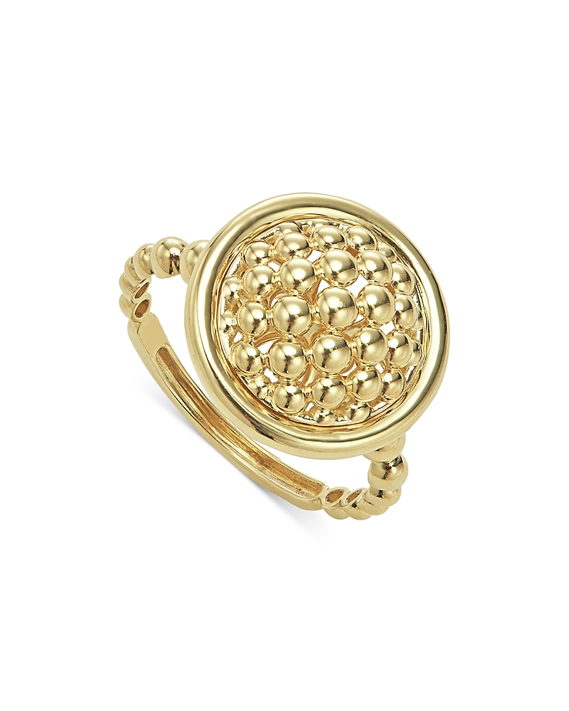 Lagos Meridian 18k Gold Caviar Circle Band Ring In Gold