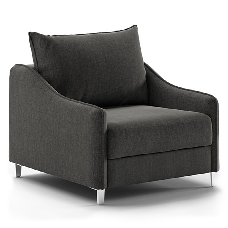 Luonto Ethos Cot Size Sleeper Chair In Chrome Oliver