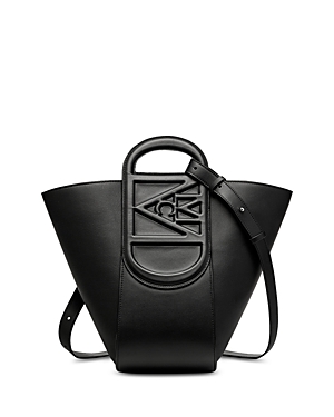 Mcm Large Calf Leather Tote Bag In Black
