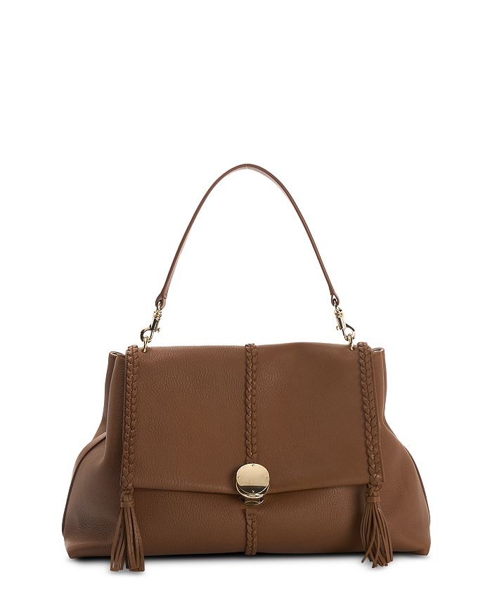 Chloé Penelope Large Leather Flap Shoulder Bag | Bloomingdale's