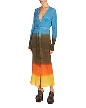 Etro - Color Block Cable Knit Wool Duster Cardigan