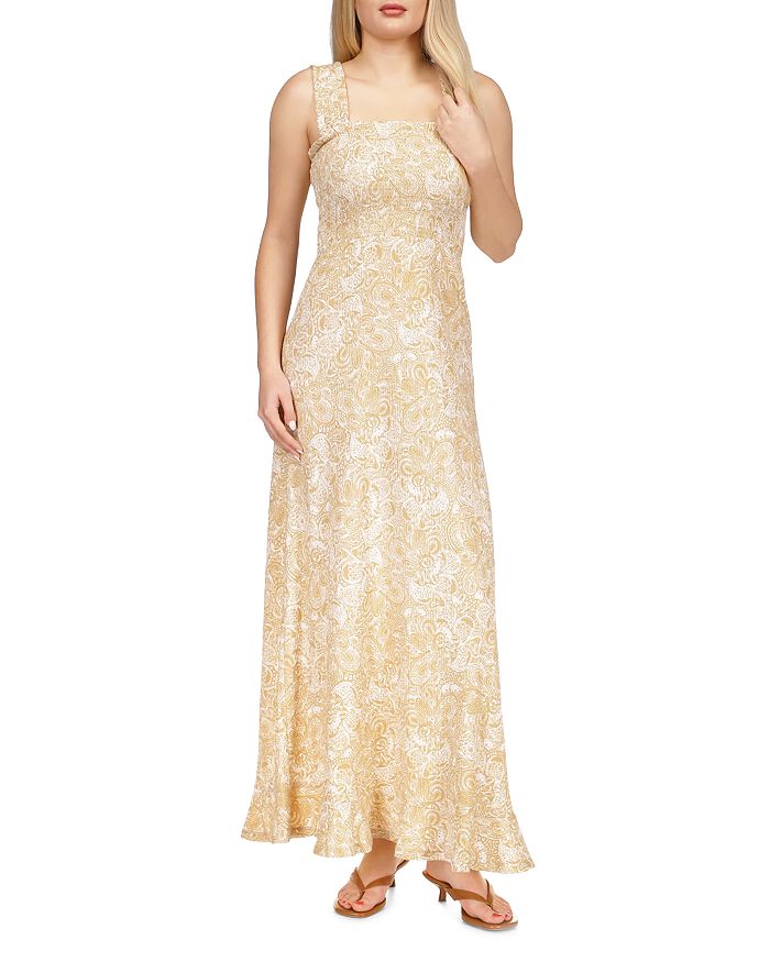 Michael Kors Paisley Print Smocked Maxi Dress | Bloomingdale's