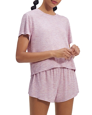 Shop Ugg Aniyah Knit Short Pajama Set In Pink Multi Heather