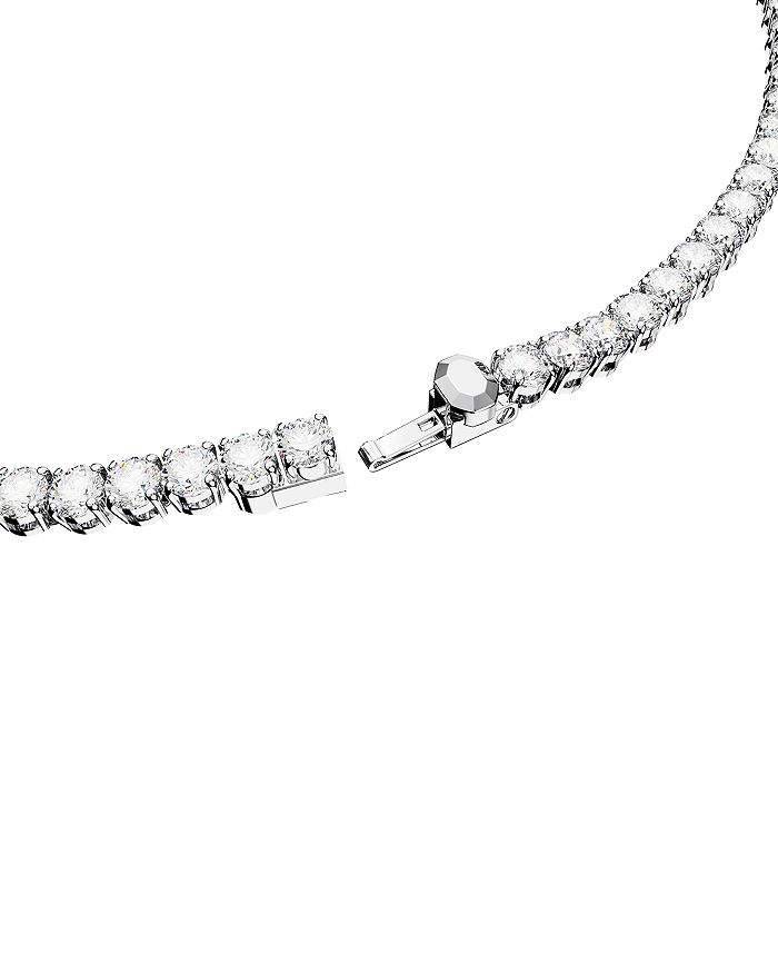 Swarovski Matrix Crystal Tennis Necklace, 16.4 In Metallic