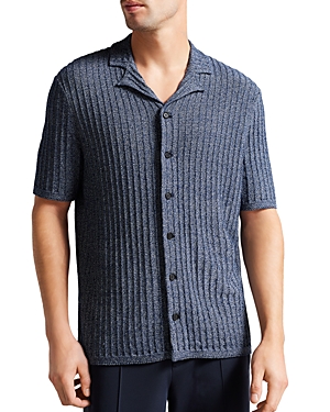 TED BAKER PROOF SHORT SLEEVE RELAXED FIT KNITTED SHIRT