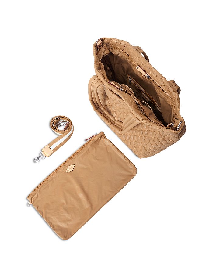 Mz Wallace Metro Deluxe Medium Quilted Tote Bag In Dark Beige