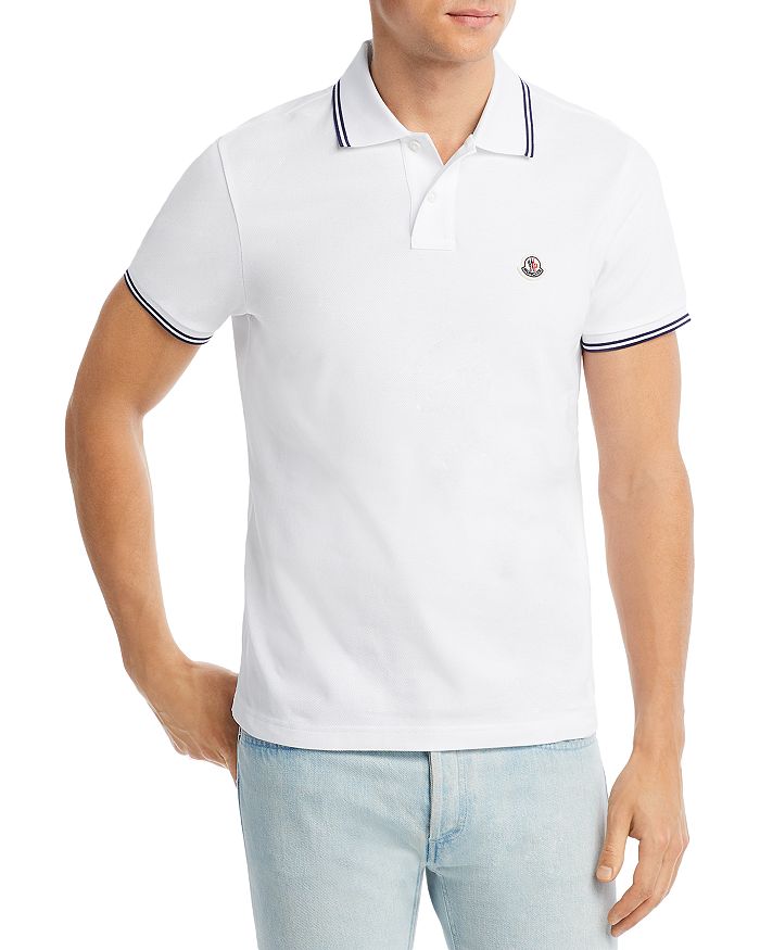 Moncler Tipped Short Sleeve Polo Shirt | Bloomingdale's