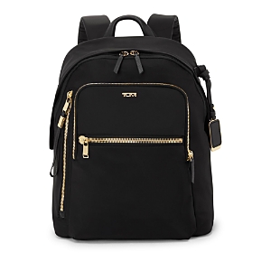 Shop Tumi Voyageur Halsey Backpack In Black/gold