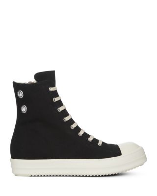 DRKSHDW Rick Owens Men's Denim Lace Up High Top Sneakers