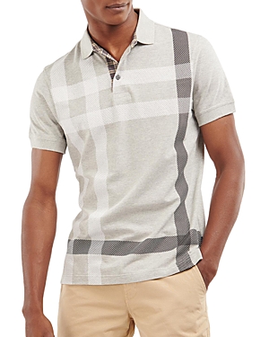 Shop Barbour Blaine Polo Shirt In Gray Marl