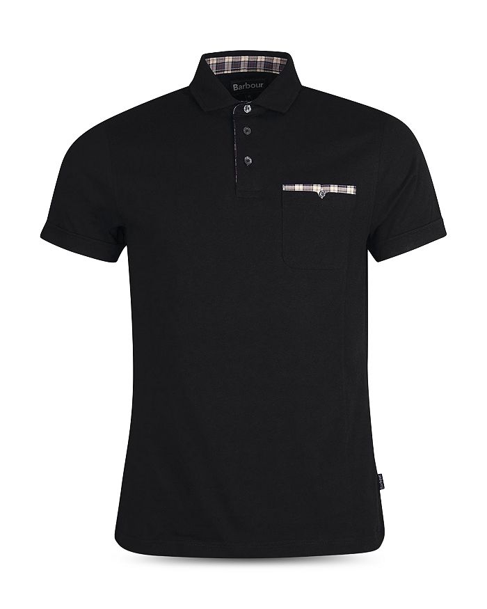 Shop Barbour Corpatch Polo Shirt In Black