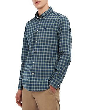 Barbour Lomond Tailored Fit Plaid Stretch Cotton Button-down Shirt In Kielder Blue Tartan