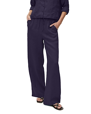 MICHAEL STARS JULES LINEN WIDE LEG DRAWSTRING PANTS