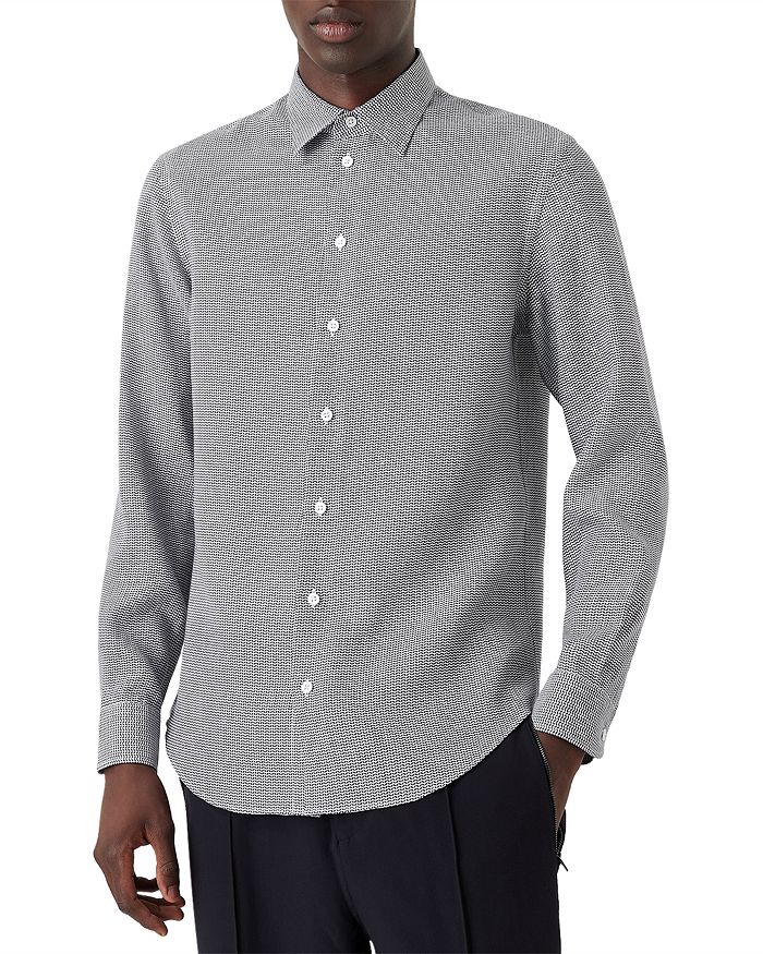 Emporio Armani Regular Fit Linen Dress Shirt Bloomingdale s