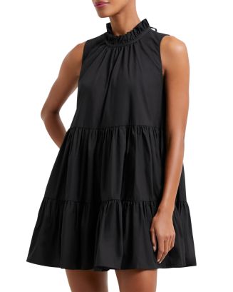 French Connection Womens Rhodes Poplin Minidress Black Size 6 main image 1