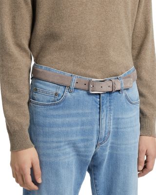 Z Lux Grey M&eacute;lange Suede Belt