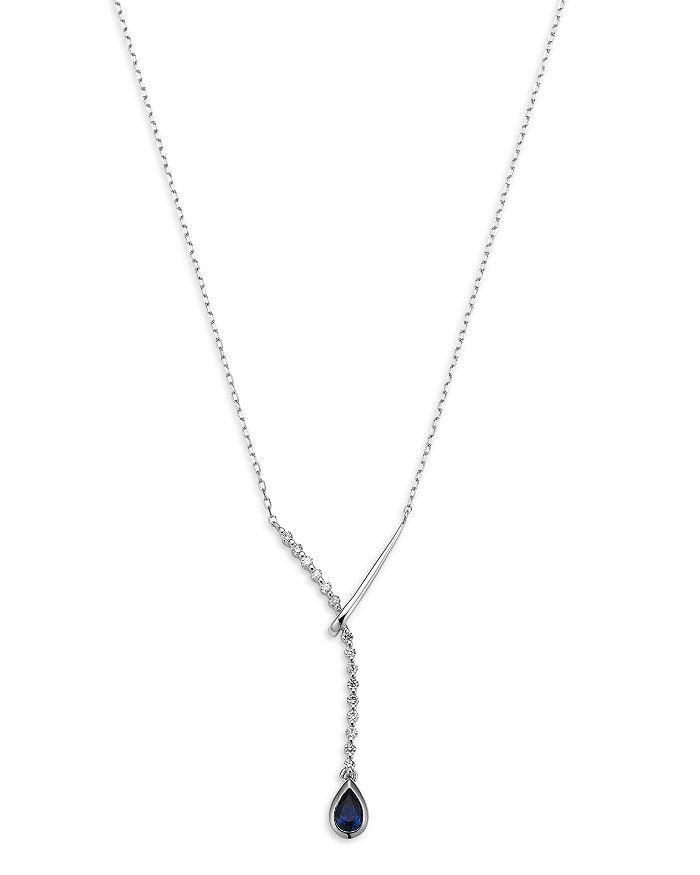 Sapphire lariat necklace on sale