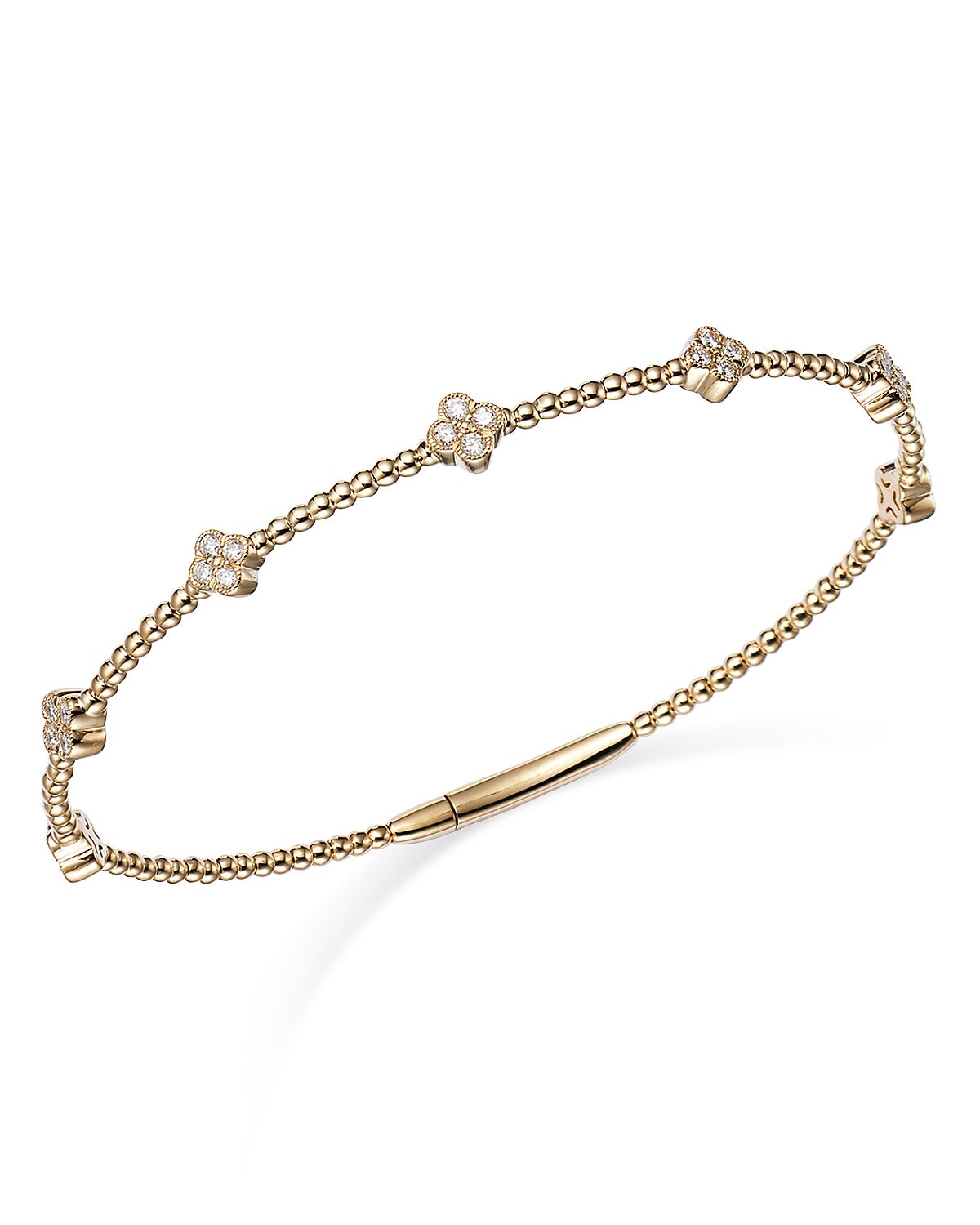 Bloomingdale's Fine Collection Diamond Cluster Beaded Bangle Bracelet