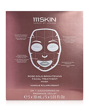 111SKIN Rose Gold Brightening Facial Treatment Mask Box, 5 Piece