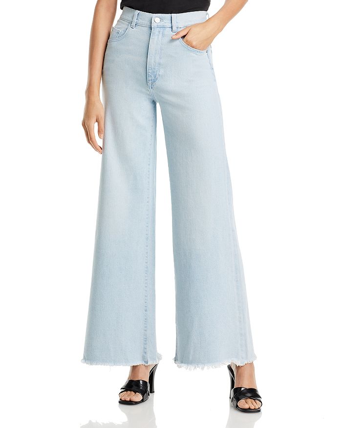 DL1961 Hepburn High Rise Wide Leg Jeans in Poolside | Bloomingdale's
