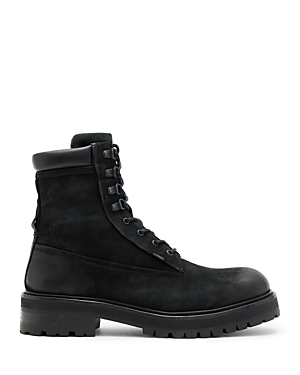 Allsaints Bobcat Lace-up Combat Boot In Black