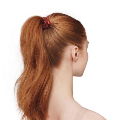 Pure Silk Back to Basics Skinny Scrunchies in Auburn, Set of 4