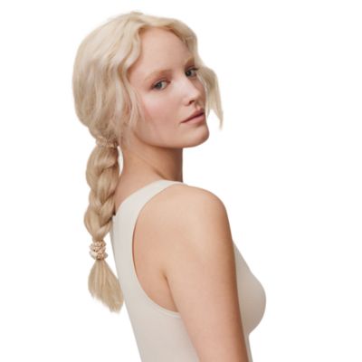 Pure Silk Back to Basics Skinny Scrunchies in Blonde, Set of 4