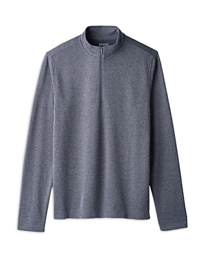 Shop Rhone Commuter Quarter Zip Sweater In Slate Blue