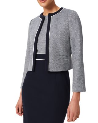 Hobbs London Steph Tweed Open Front Jacket