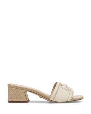 Women's Waylon Square Toe Logo Block Heel Sandals