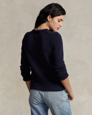 American Flag Cotton Crewneck Sweater