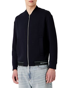 Emporio Armani - Cotton Blend Regular Fit Full Zip Sweatshirt 
