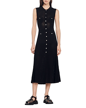 Sandro Tuileries Pointelle Knit Dress | Smart Closet Sandro Tuileries Pointelle Knit Dress | Smart Closet
