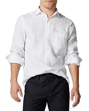 Shop Rodd & Gunn Coromandel Linen Shirt In Snow