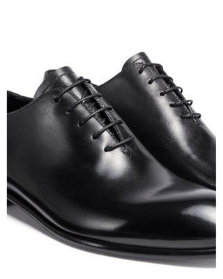 Men's Black Hand-Buffed Leather Vienna Evening Wholecut Oxford Shoes